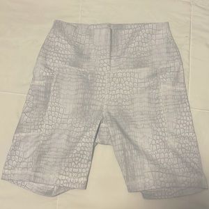 Snakeskin Biker Shorts